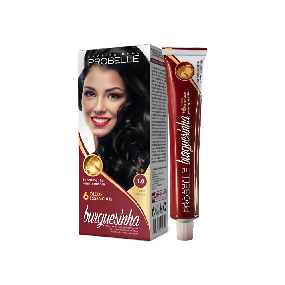 Probelle Kit Colora??O Preto Intenso Burguesinha 50ml