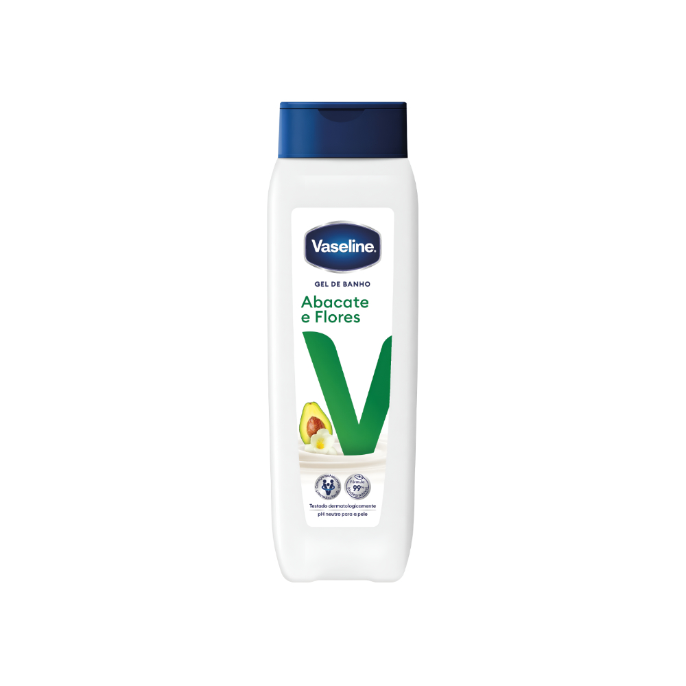 Vaseline Gel De Banho Abacate E Flores 750ml