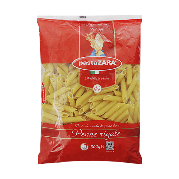 Pasta Zara Massa Penne Rigate 500g