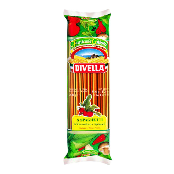 Divella Massa Spaghetti Al Pomodoro/Spinaci 500g