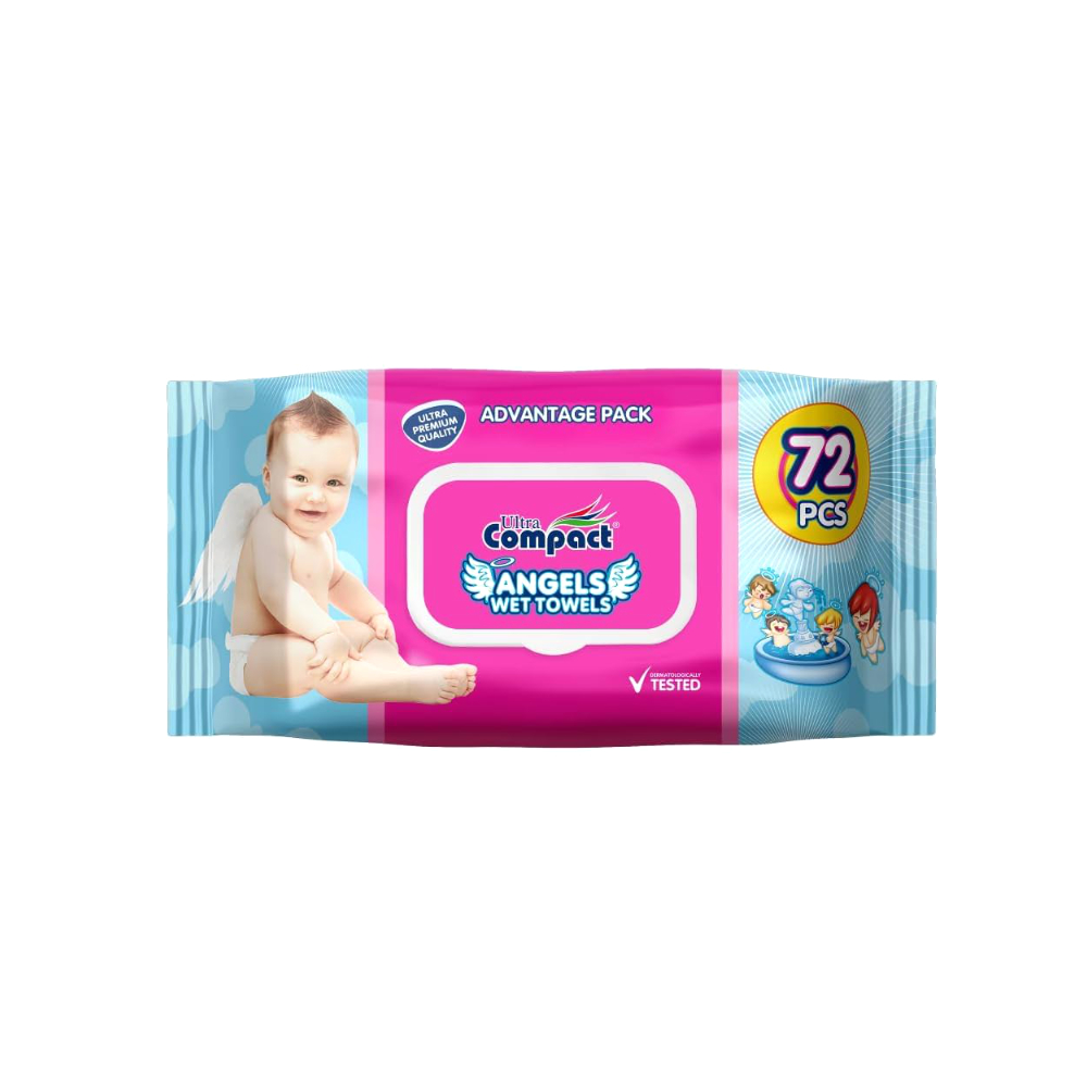 Ultra Compact Angels Wet Towels Advantage Pack 120S