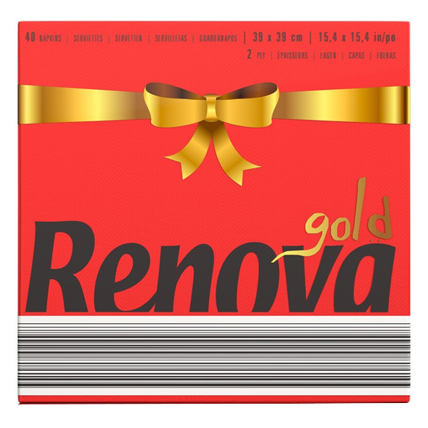 Renova Guardanapos Gold Vermelho