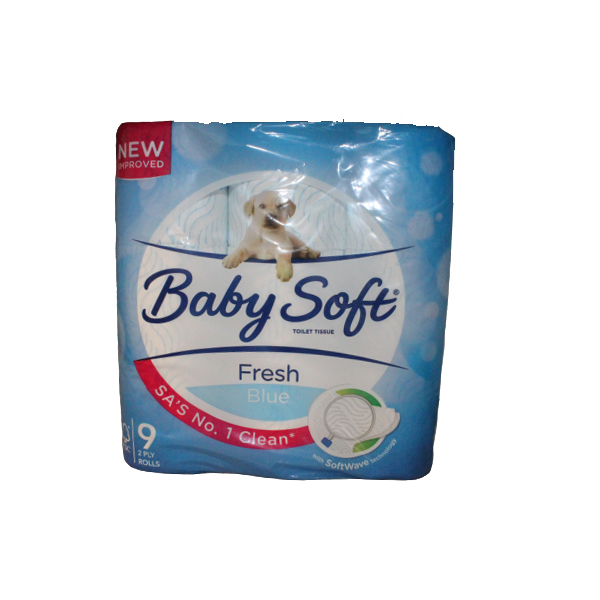 Baby Soft P.higienico Azul 2Folhas 9Rolls