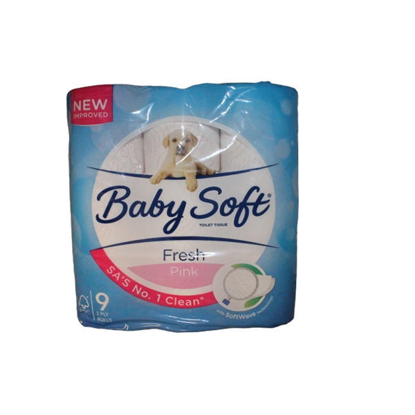Baby Soft P.higienico Rosa 2Folhas 9Rolls