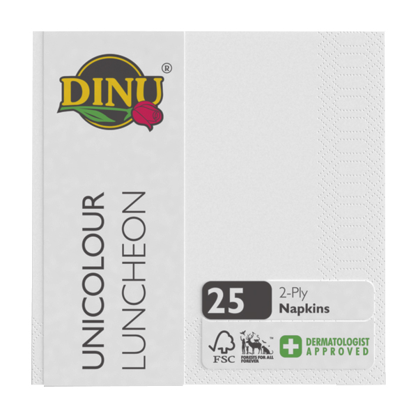 Dinu Guardanapos Cocktail 2Ply Wht 25