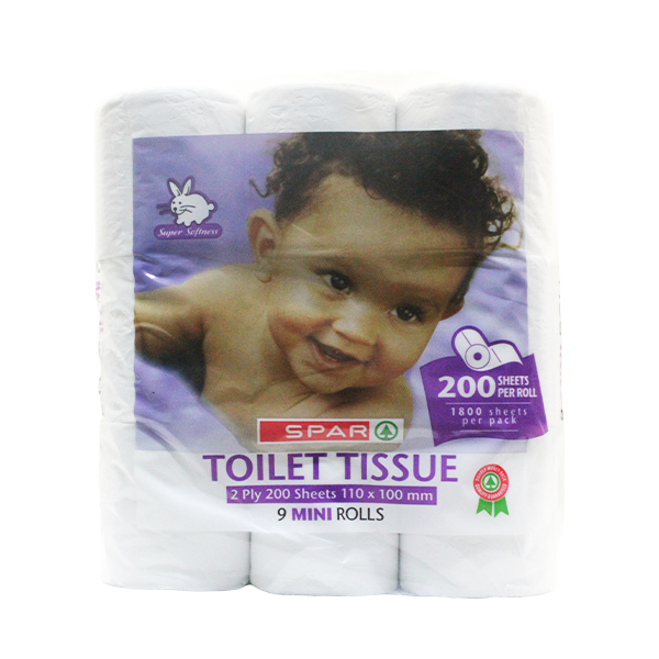 Spar Toilet Tissue Mini 2Ply 9S