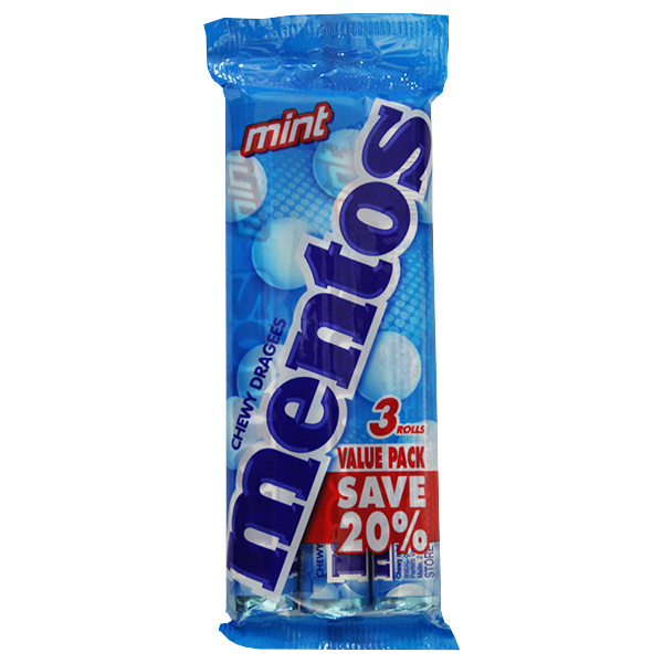 Mentos Chewy Dragees Mint 112.5Gr