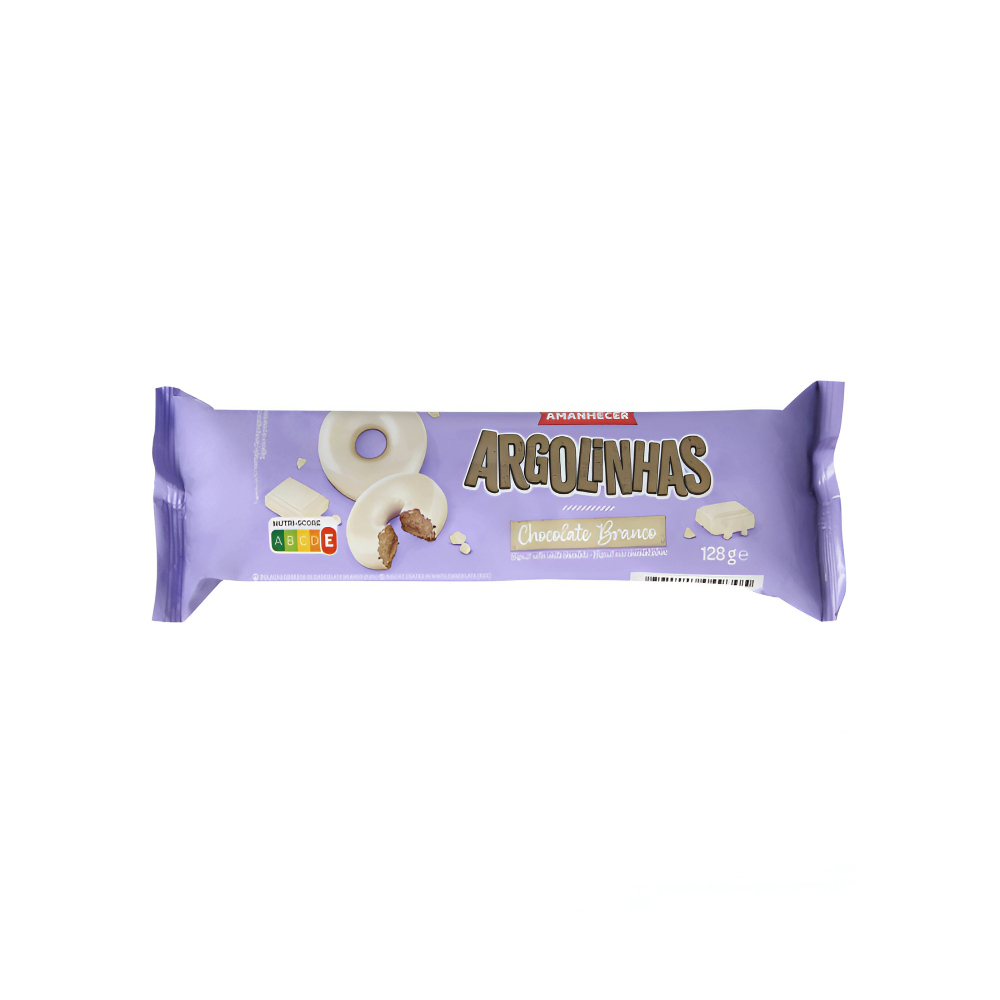 Amanhecer Bolacha Argolinhas Chocolate Branco 128g