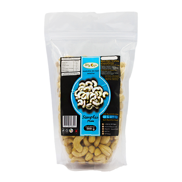 Amendoa De Caju Inteira Simples 500g