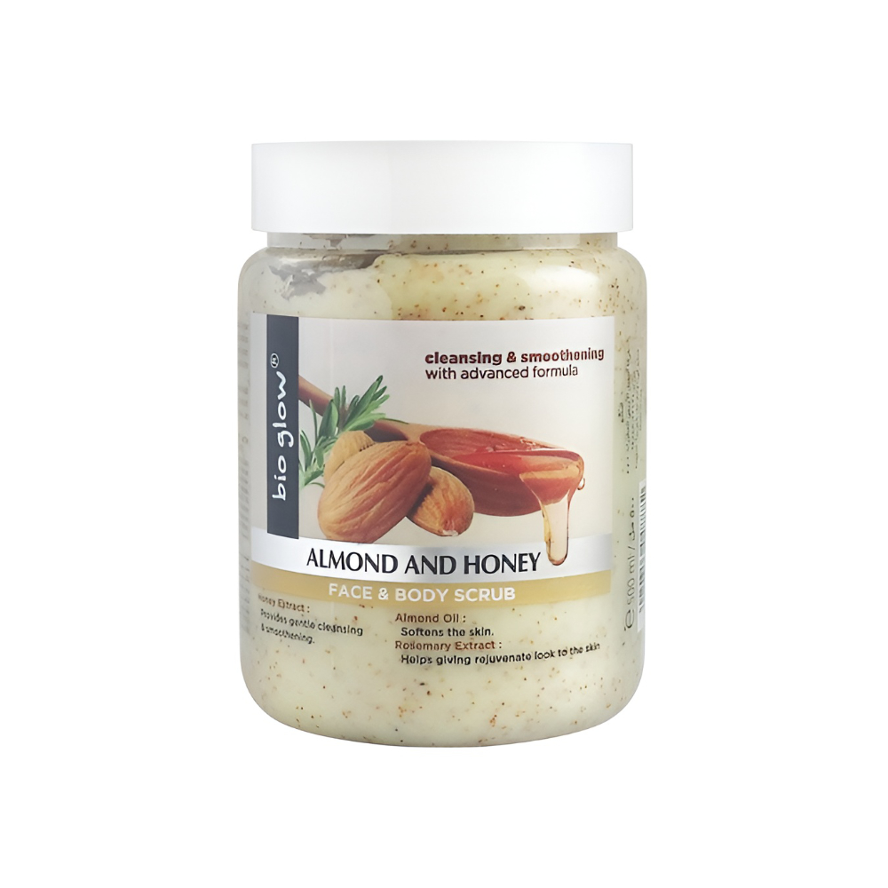 Bio Glow Face & Body Scrub Almond & Honey 500ml