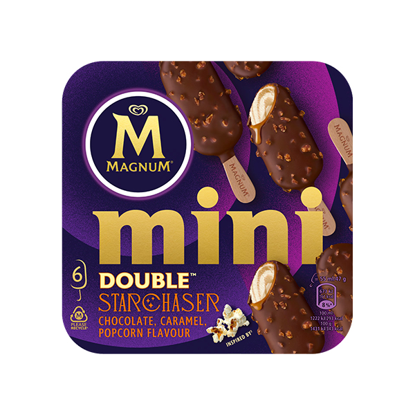 Magnum Mini Double Star Chaser Chocolate/Popcorn 6X330ml