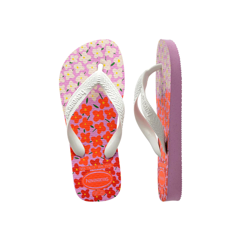 Havaianas Kids Flores 6162 Lavanda Fresh Branco Ga 27-30