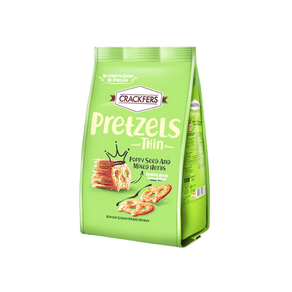 Crackers Pretzels Thin Pop Seed Mixed Herbs 200g