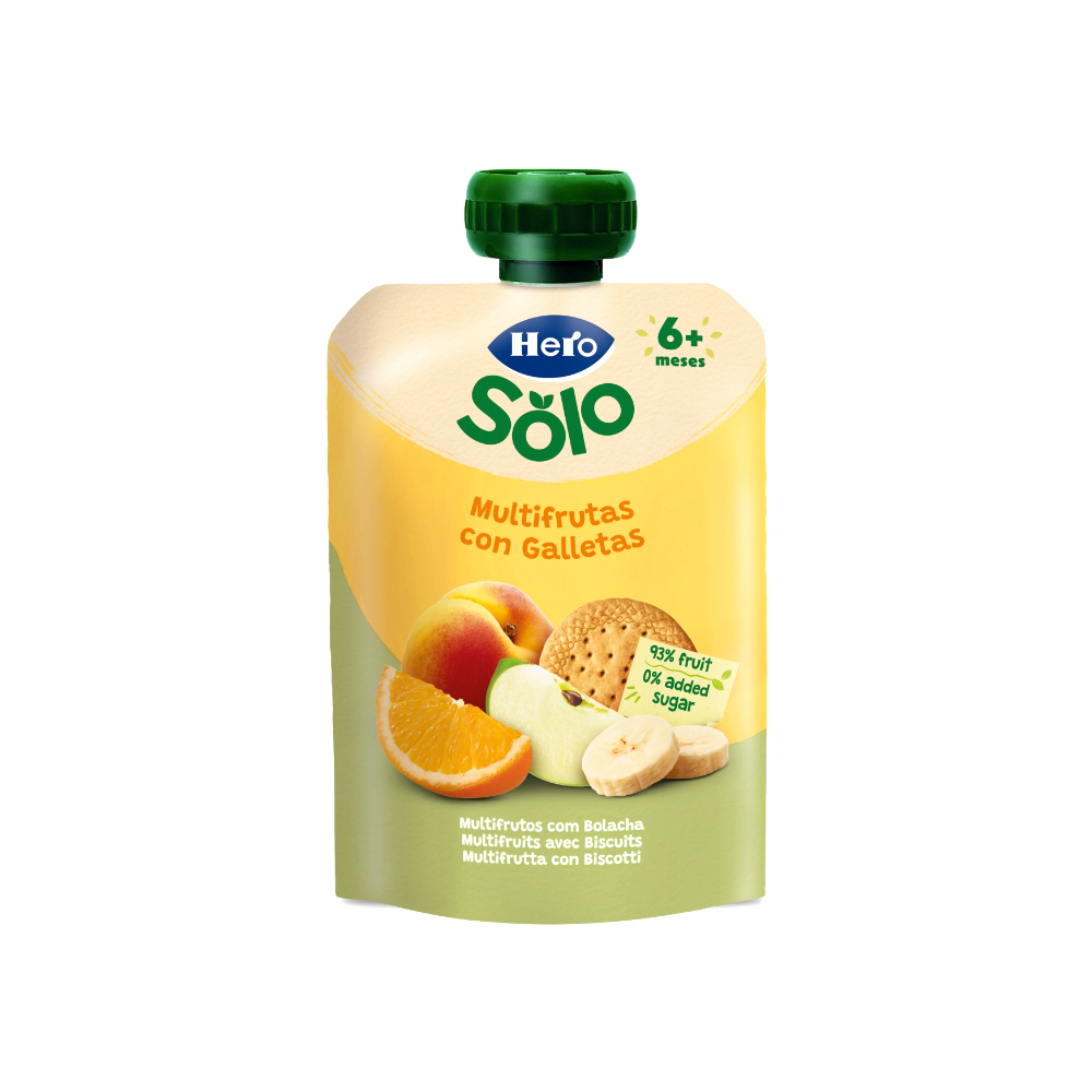 Hero Solo Bolsita Multifrutos C/Bolachas 100g