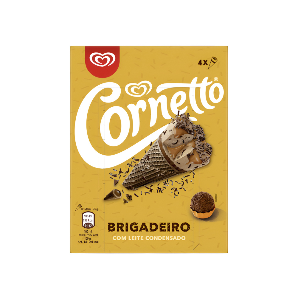 Cornetto Brigadeiro Com Leite Condesado 4Cone