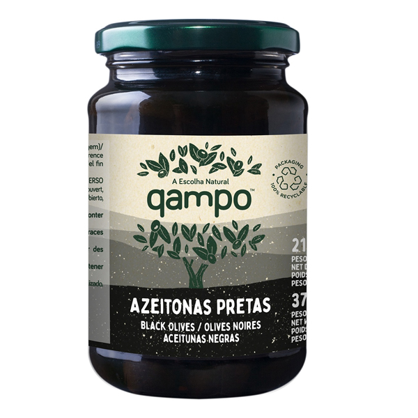 Azeitonas Qampo 210g/370g Pretas Inteiras