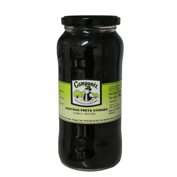Azeitonas Camponês 350g/580 Verdes Inteiras