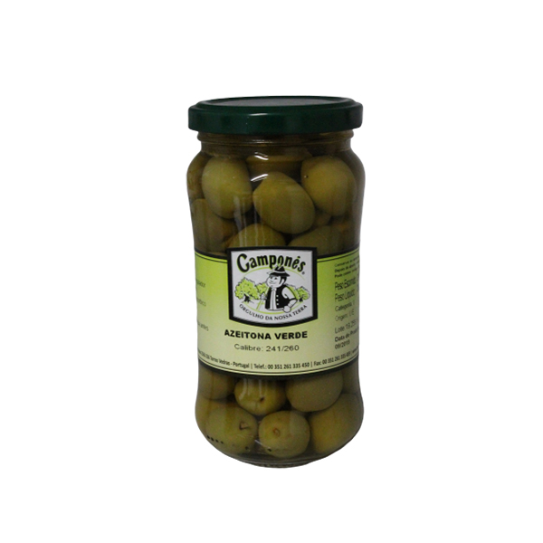Azeitonas Camponês 200g/360g Verdes Inteiras
