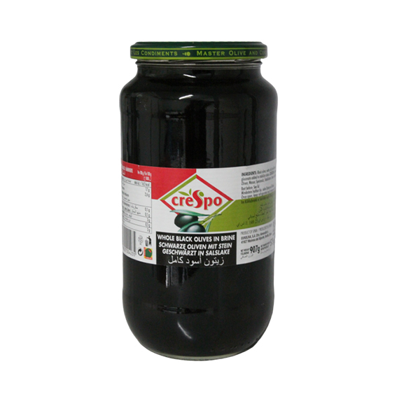 Crespo Azeitonas Pretas Inteiras 907Gr