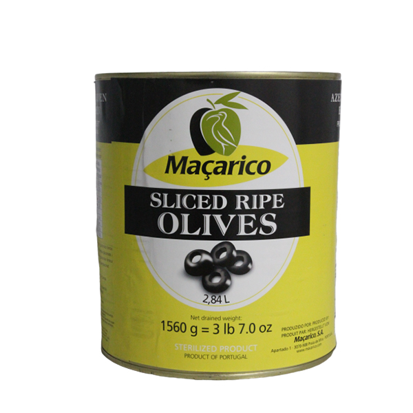 Macarico Azeitonaspretas Em Rodelas 3kg
