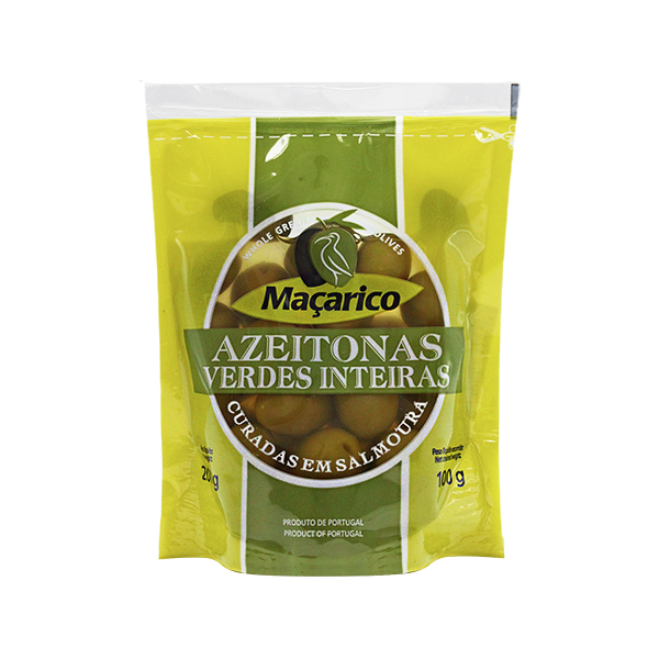 Macarico Azeitonas Verdes Inteiras Saq100Gr