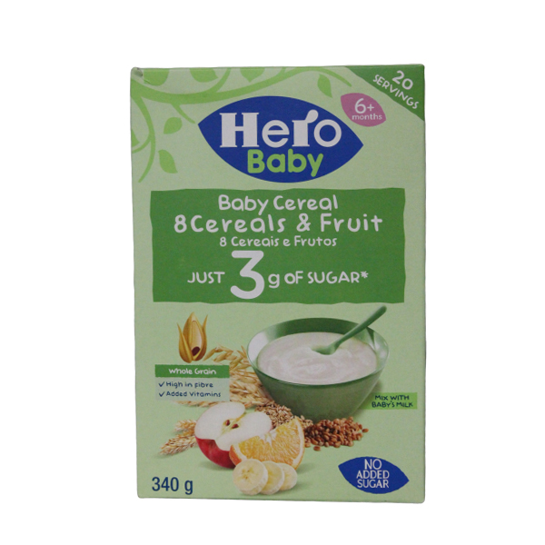 Hero Baby Farinha 8 Cereais E Frutos 340Gr