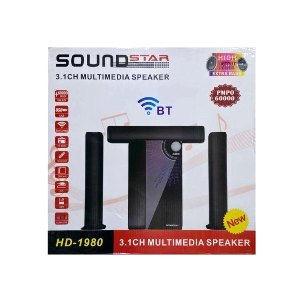 Sound Star 3.1Ch Multimedia Speaker 70W Hd-1980 Ta-07