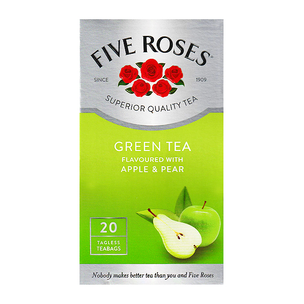 Five Roses Cha Green Tea Apple Pear