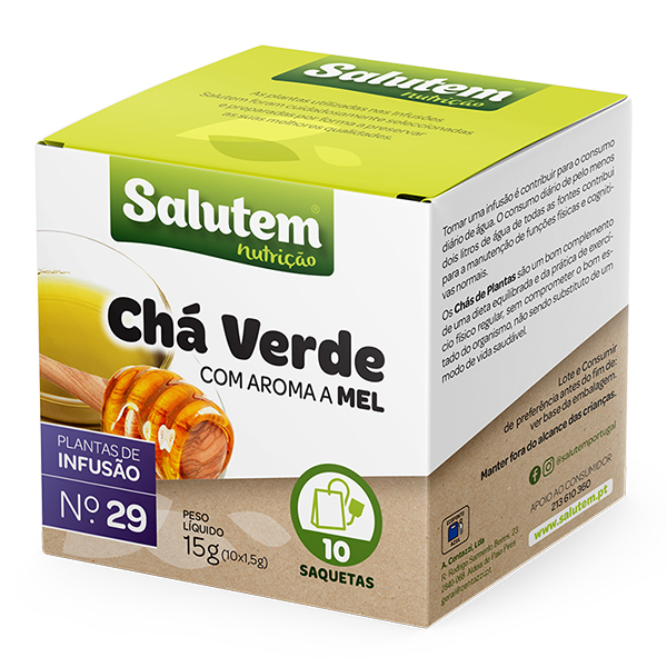 Saluten Cha Verde +Mel 10Sq