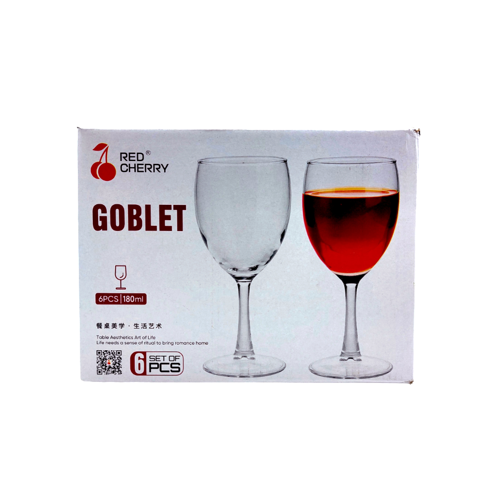 Red Cherry Goblet G3011 430ml 6’S