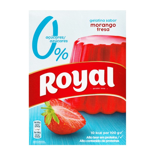 Royal Gelatina Light Morango 31Gr