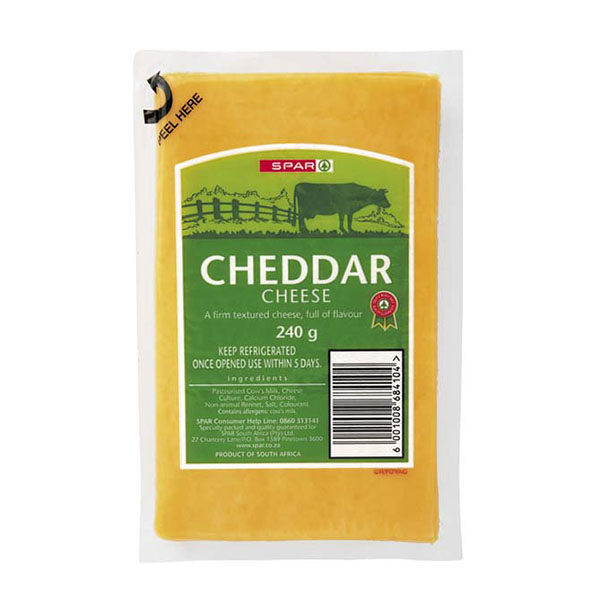 Spar Cheese Cheddar 240Gr