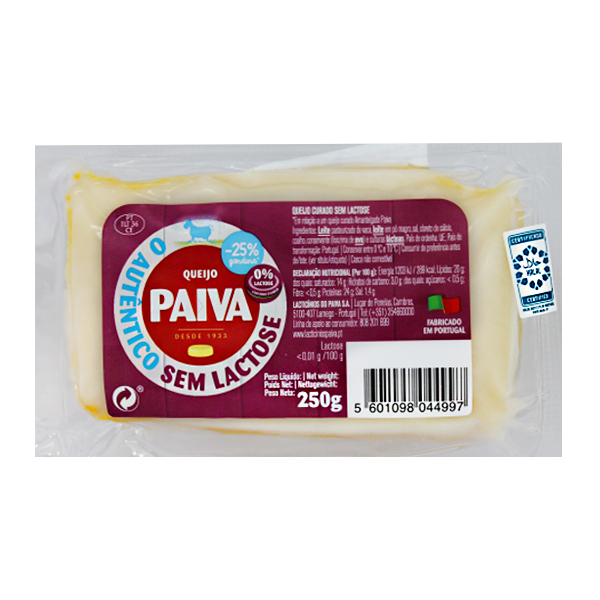 Paiva Queijo S/Lactose 250g
