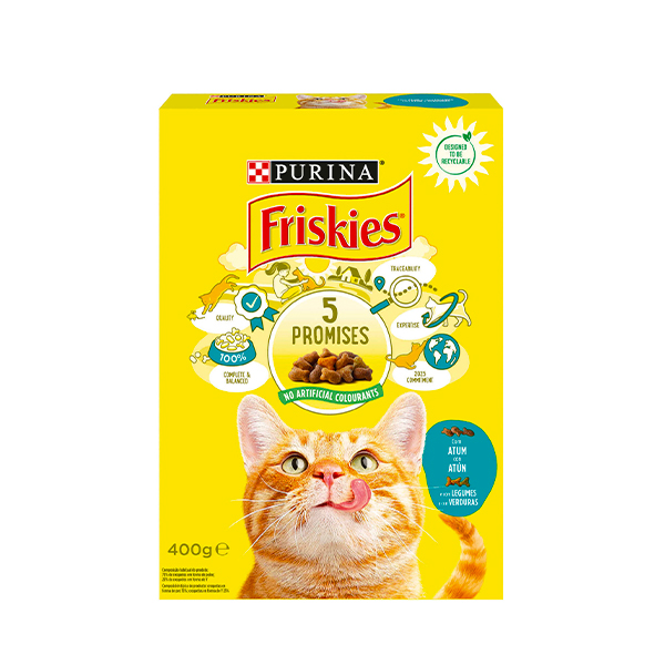 Purina Friskies C/Atum E Legumes Com. Gato 400g