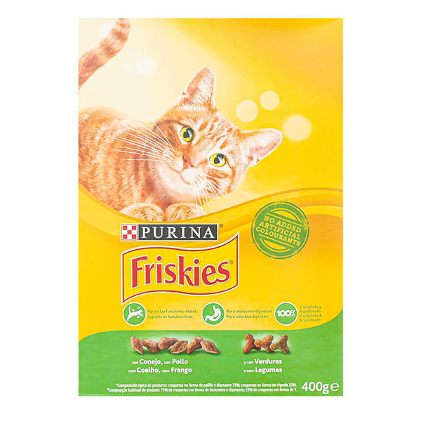 Purina Friskies C/Coelh. Fran. E Leg. P/Gatos 400