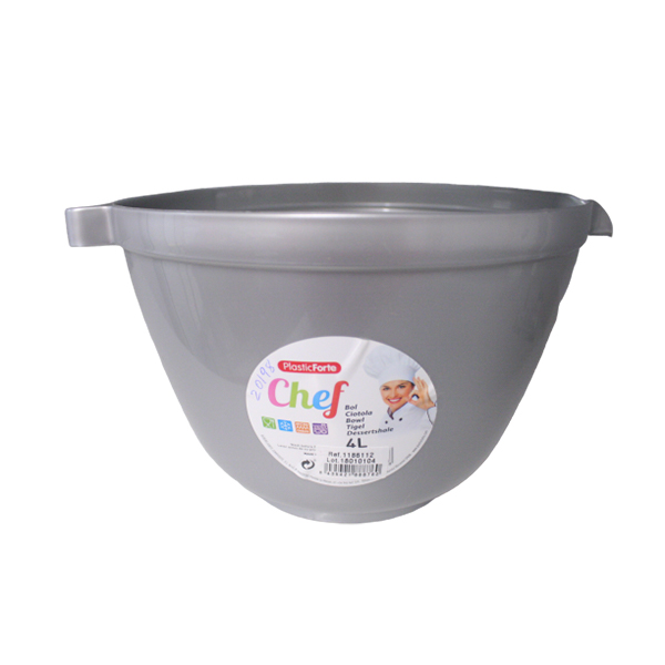 Plasticforte Bacia Multiusos 4L Cinzenta 1186112