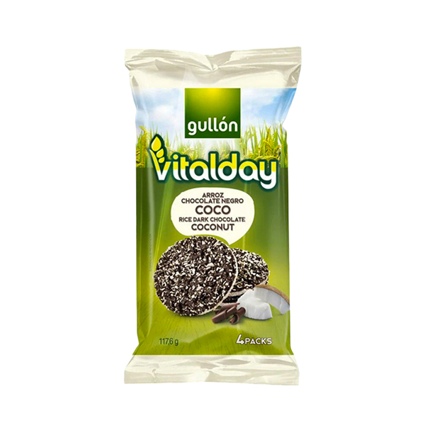 Gullon Vitalday Arroz Coco Chocolate Negro 117.6g