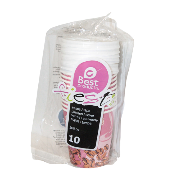 Best Products Copo Cartao C/Tampa 10un