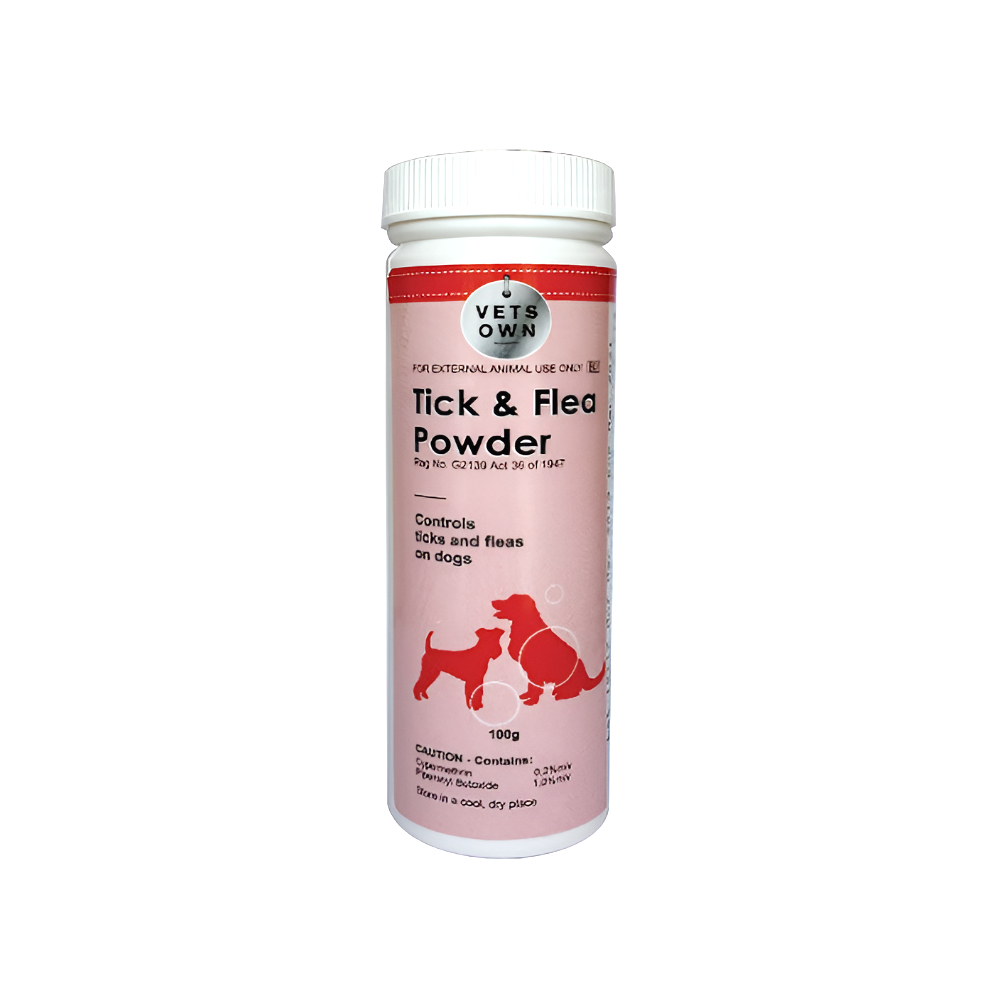 Vets Own Tick Flea Powder Controls 100g