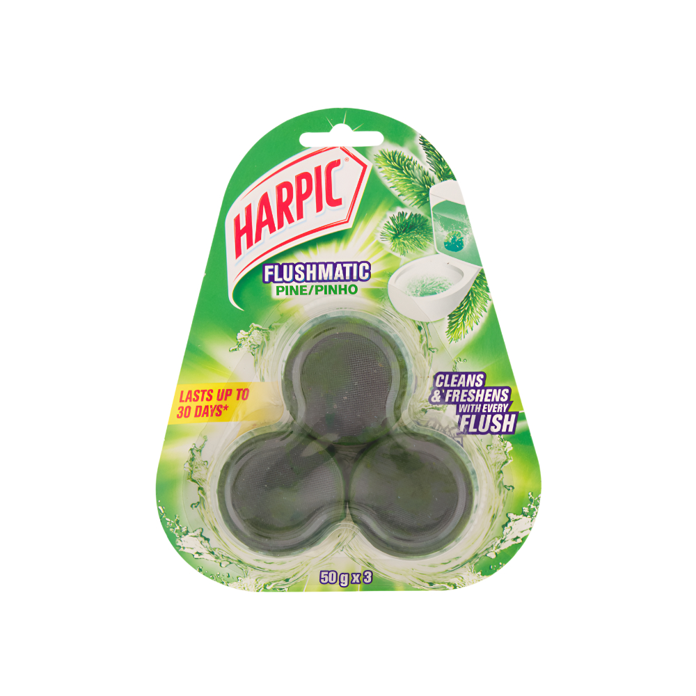 Harpic Toilet Block Flushmatic Pine 3X50g
