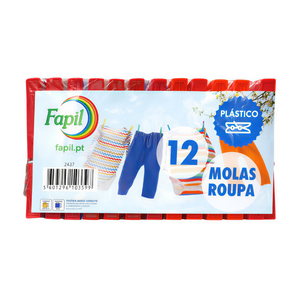 Fapil Molas De Roupa Plastica Ref:4189 12S