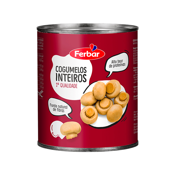 Ferbar Cogumelos Inteiros 780g