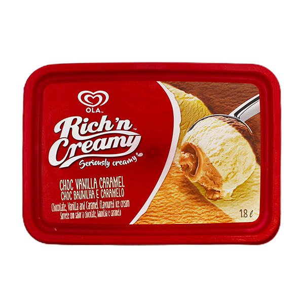Ola Richn Creamy Caram/Choc/Vanilla 1/8L