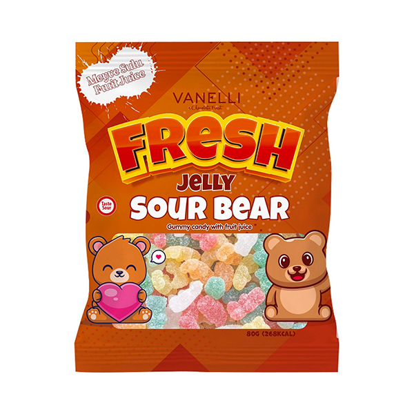 Vanelli Fresh Jelly Sour Bear 80g