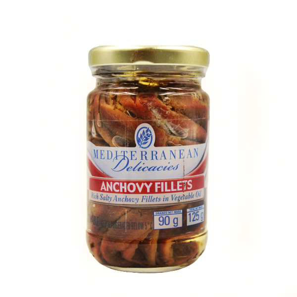 Anchovy Fillets Mediterraneo 125Gr