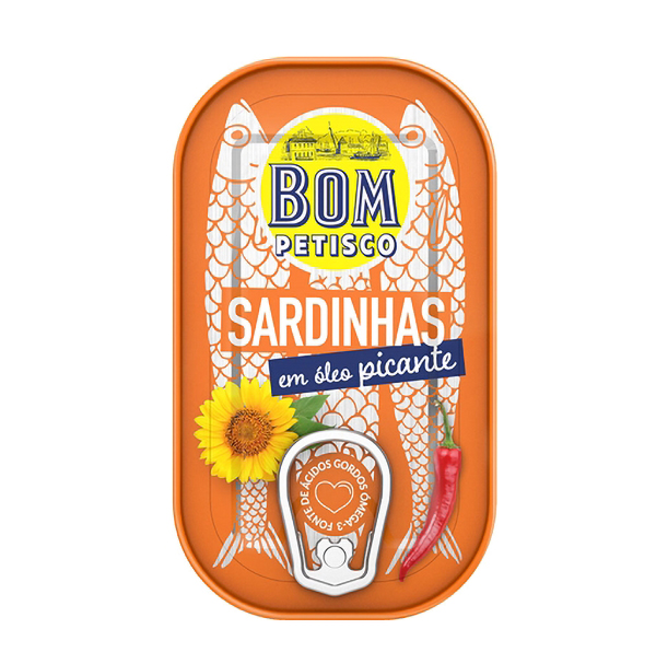 Bom Petisco Sardinha Em Oleo Picante 120Gr