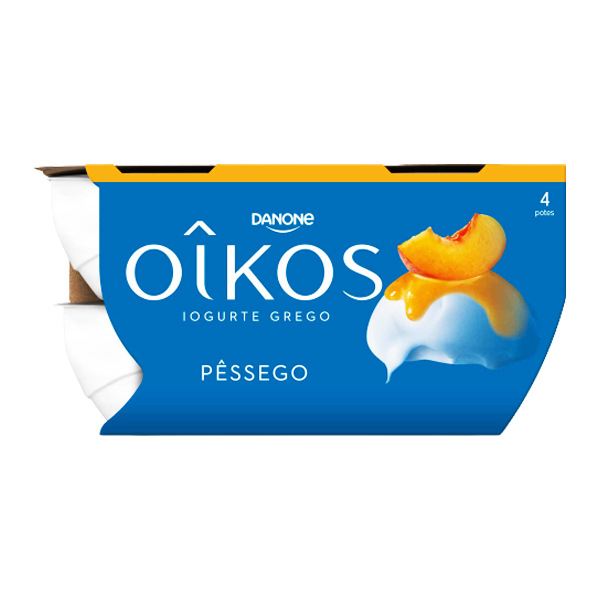 Oikos Yogurte Grego Pessego 4*110Gr