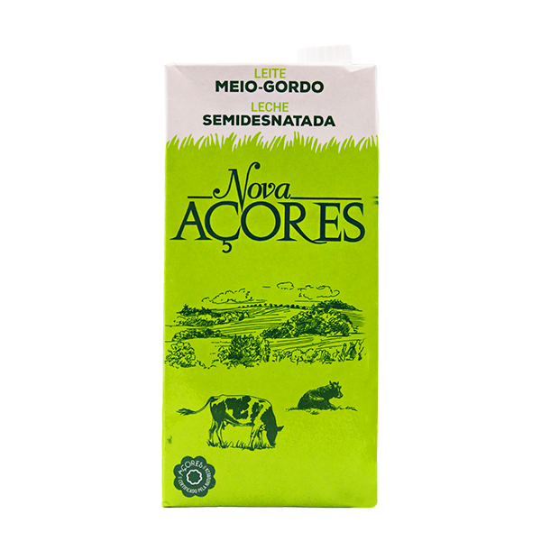 Nova Acores Leite Meio Gordo Pas.1L
