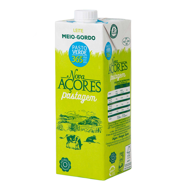 Pasto Verde Leite Nova Acores Meio Gordo 1L