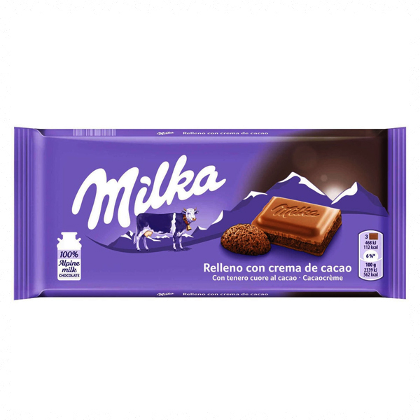 Milka Chocolate Com Creme De Cacau 100Gr